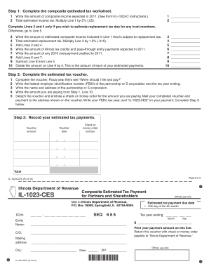 Illinois Composite Estimated Tax Payment Form IL-1023-CES