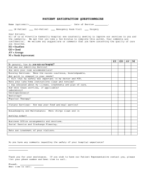 Patient Satisfaction Questionnaire