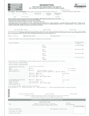 HDFC Mutual Fund Systematic Enrolment Form