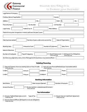 Business Financing Application Form