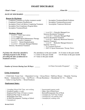 SMART Discharge Form