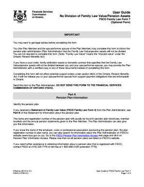 FSCO Family Law Form 7