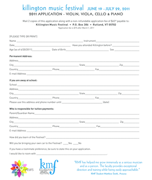 Killington music festival JUNE 19 - JULY 29, 2011