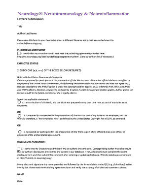 Neurology Publishing Agreement Form