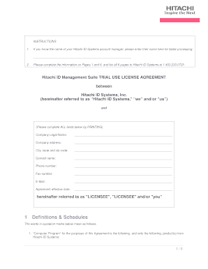 Hitachi ID Management Suite Trial Use License Agreement