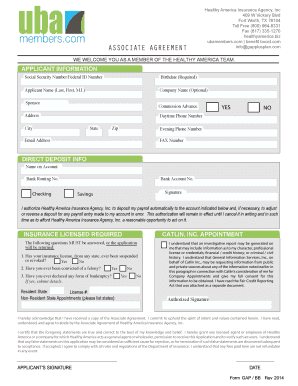 Healthy America Associate Agreement