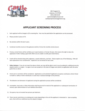 Rental Application Form