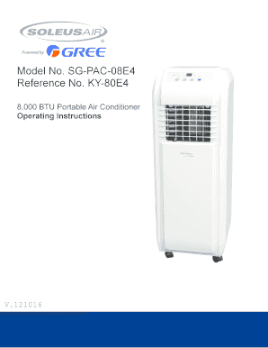 Portable Air Conditioner Operating Instructions