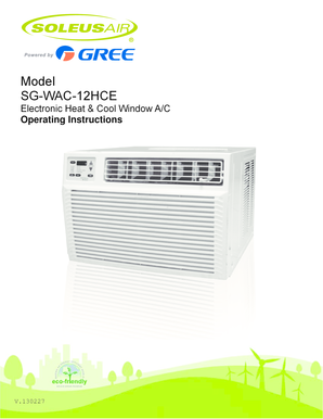 Soleus Air Window A/C Operating Instructions