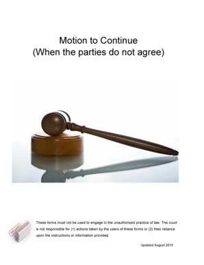 Motion to Continue