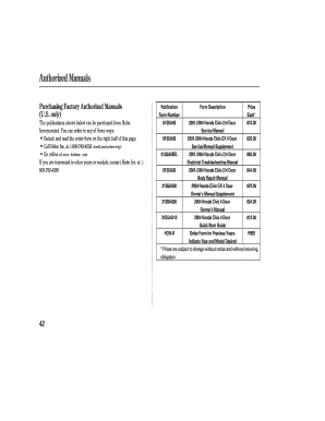 Honda Civic Manual Order Form