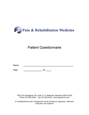 Patient Pain Assessment Form