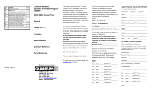 Quantum Educator Purchase Program Application