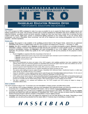 Hasselblad Hero Program Application