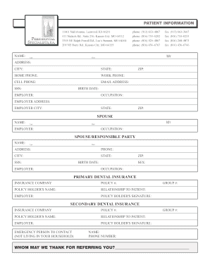 Patient Information Form