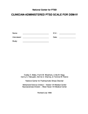 Clinician-Administered PTSD Scale for DSM-IV