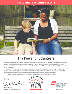 AEP Connects Volunteer Grant Application