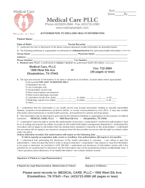 Authorization to Disclose Health Information