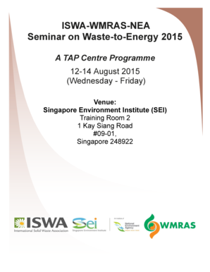 ISWA-WMRAS-NEA Seminar on Waste-to-Energy 2015 A TAP ... - iswa