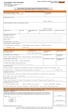 Opening Account Form