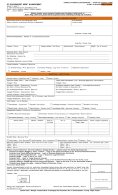 Opening Account Form for Institutions