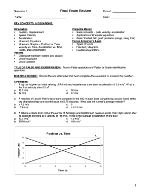 Physics Final Exam Review