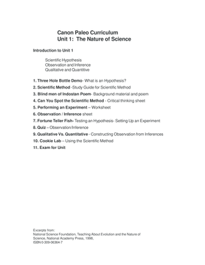 Science Lesson Plan Worksheets