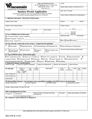Sanitary Permit Application