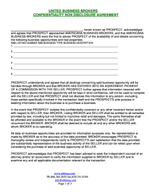 Confidentiality Non Disclosure Agreement