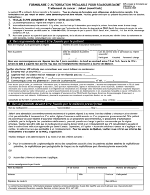 FORMULAIRE D’AUTORISATION PRÉALABLE POUR REMBOURSEMENT