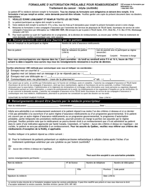 FORMULAIRE D’AUTORISATION PRÉALABLE POUR REMBOURSEMENT
