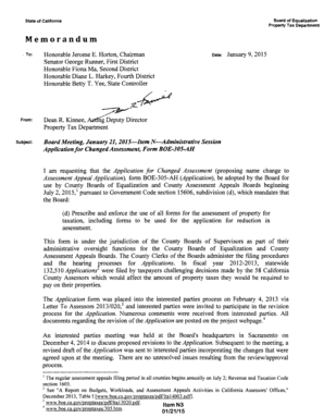 California Assessment Appeal Application