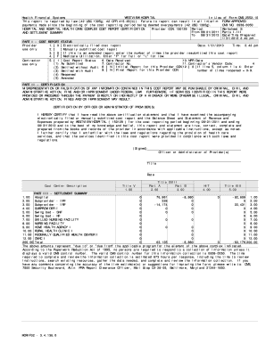 Hospital Cost Report Certification