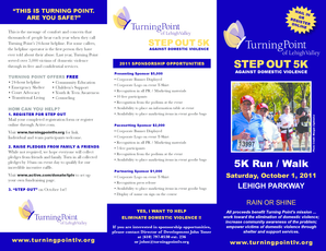 Turning Point 5K Run/Walk Registration Form
