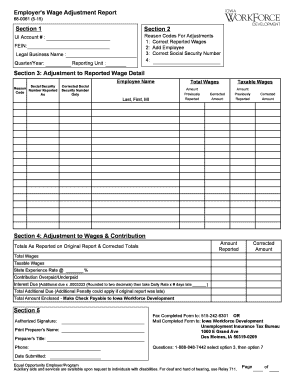 Employer's Wage Adjustment Report