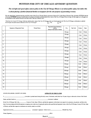 Petition for Chicago Red Light Camera Referendum