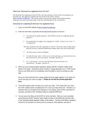 Electronic Visa Application Form DS-156
