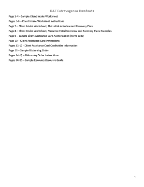 Client Intake Worksheet