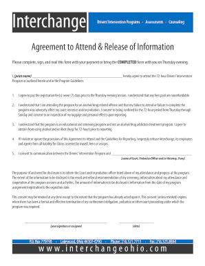 Interchange Drivers’ Intervention Program Agreement