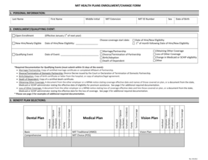 MIT Health Plans Enrollment Form