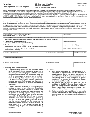 Housing Choice Voucher Program Voucher