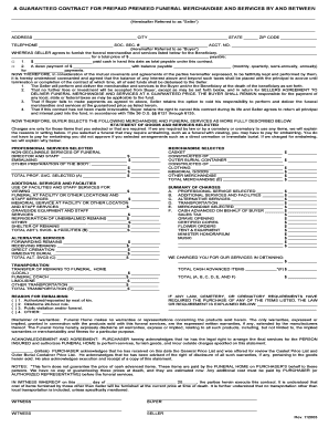 Guaranteed Prepaid Funeral Contract
