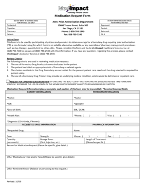 Medication Request Form