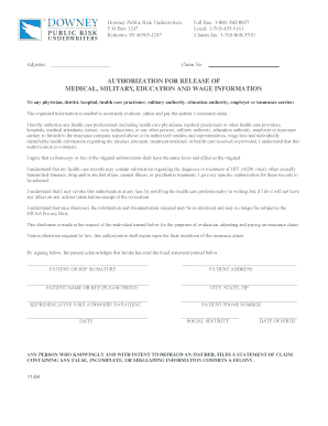 Authorization for Release of Medical Information