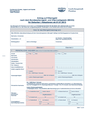 Antrag auf Elterngeld