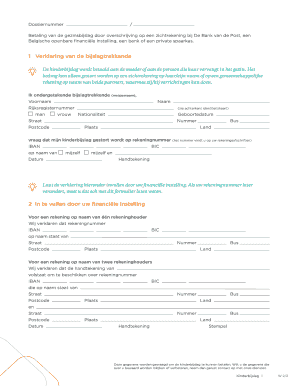Aanvraag storting van de kinderbijslag op een bankrekening Model W