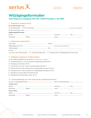 Wijzigingsformulier