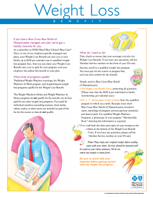 Blue Cross Blue Shield Weight Loss Benefit Form