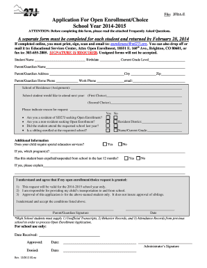 Colorado Open Enrollment Application