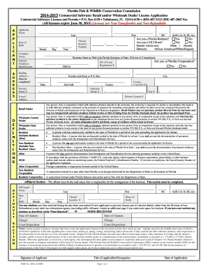 Florida Commercial Saltwater License Application